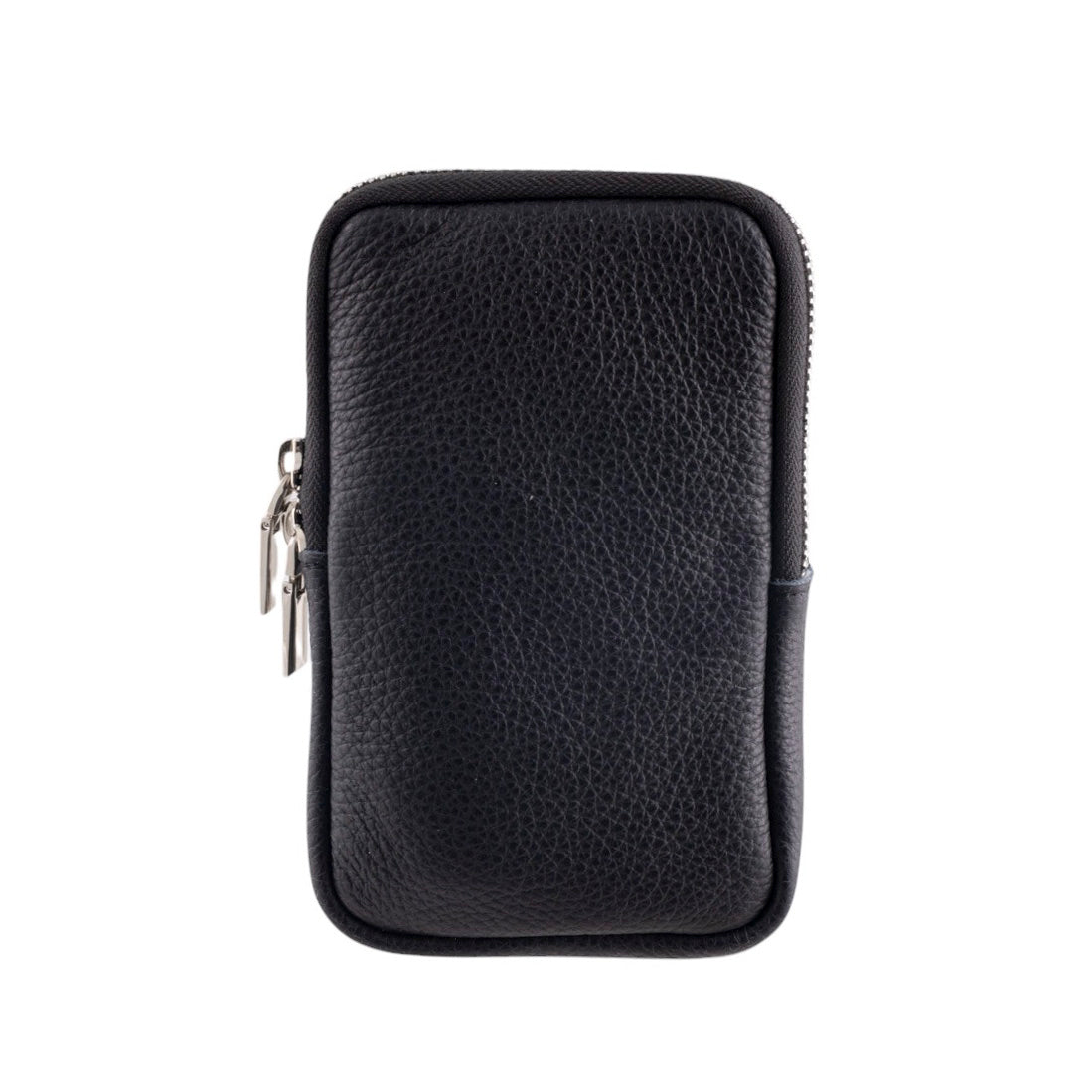 Borsa portacellulare donna in vera pelle con tracolla regolabile e chiusura zip
