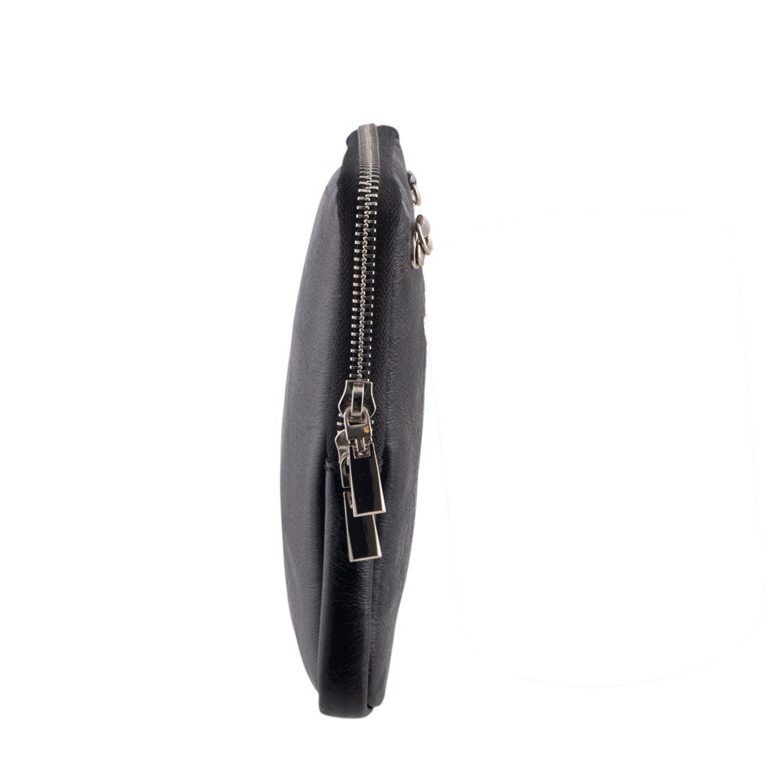 Borsa portacellulare donna in vera pelle con tracolla regolabile e chiusura zip