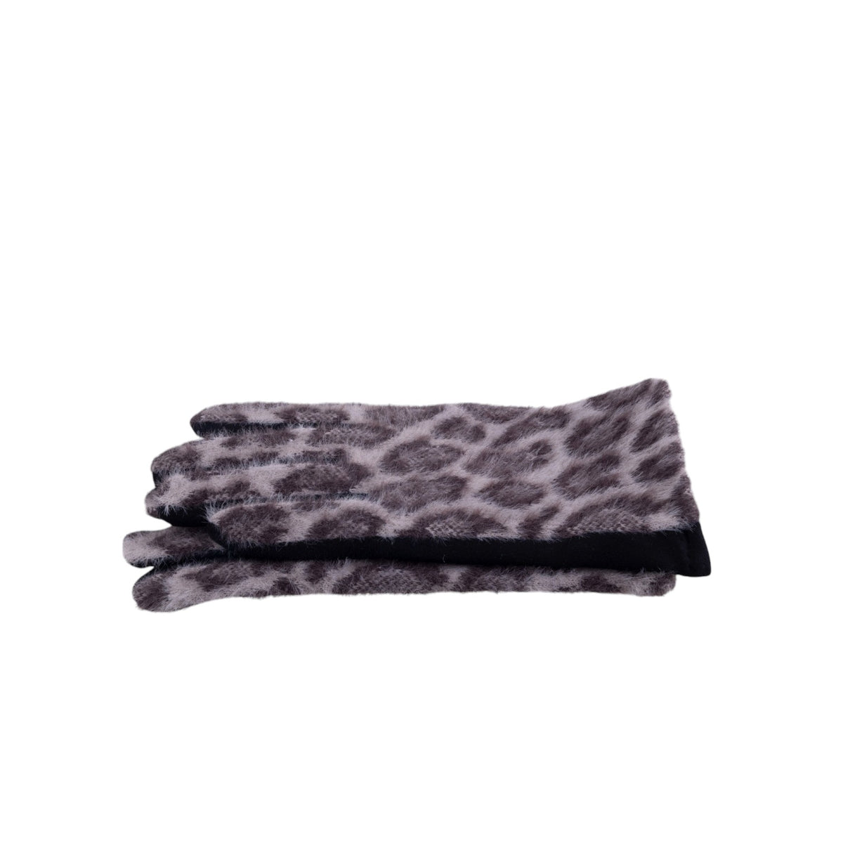Guanti donna touch fantasia leopardata morbido tessuto tecnico
