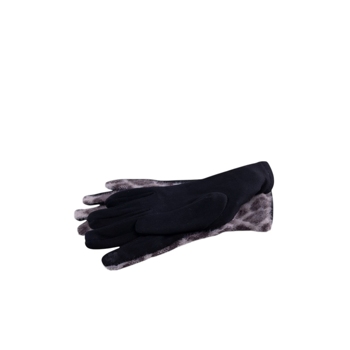 Guanti donna touch fantasia leopardata morbido tessuto tecnico