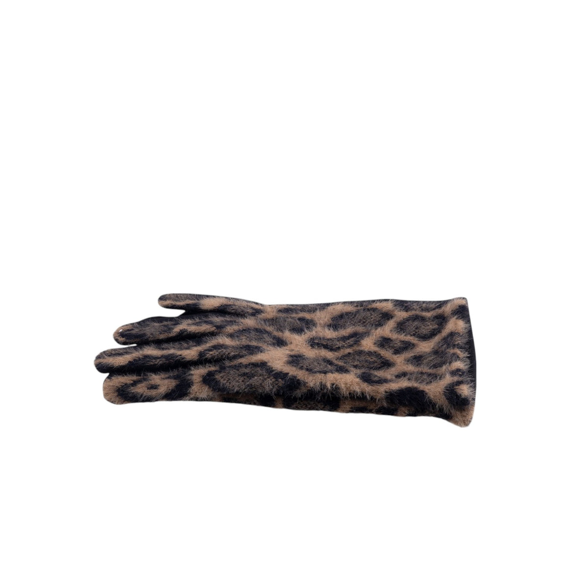 Guanti donna touch fantasia leopardata morbido tessuto tecnico