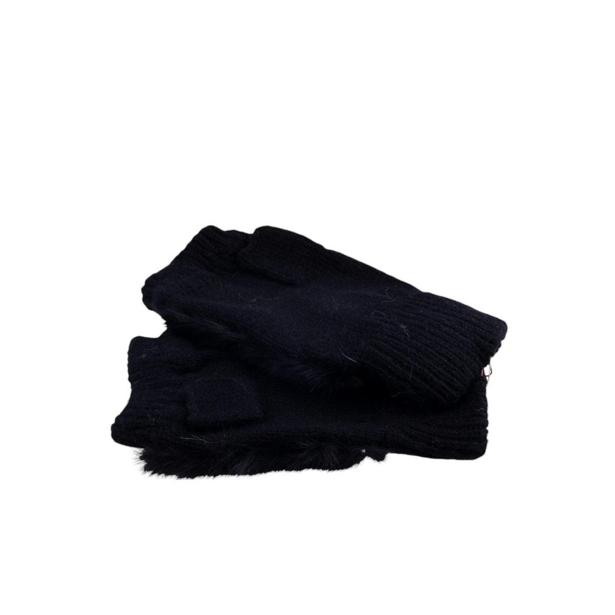 Mezzo guanto con ecopelliccia maglia elasticizzata con inserto soffice