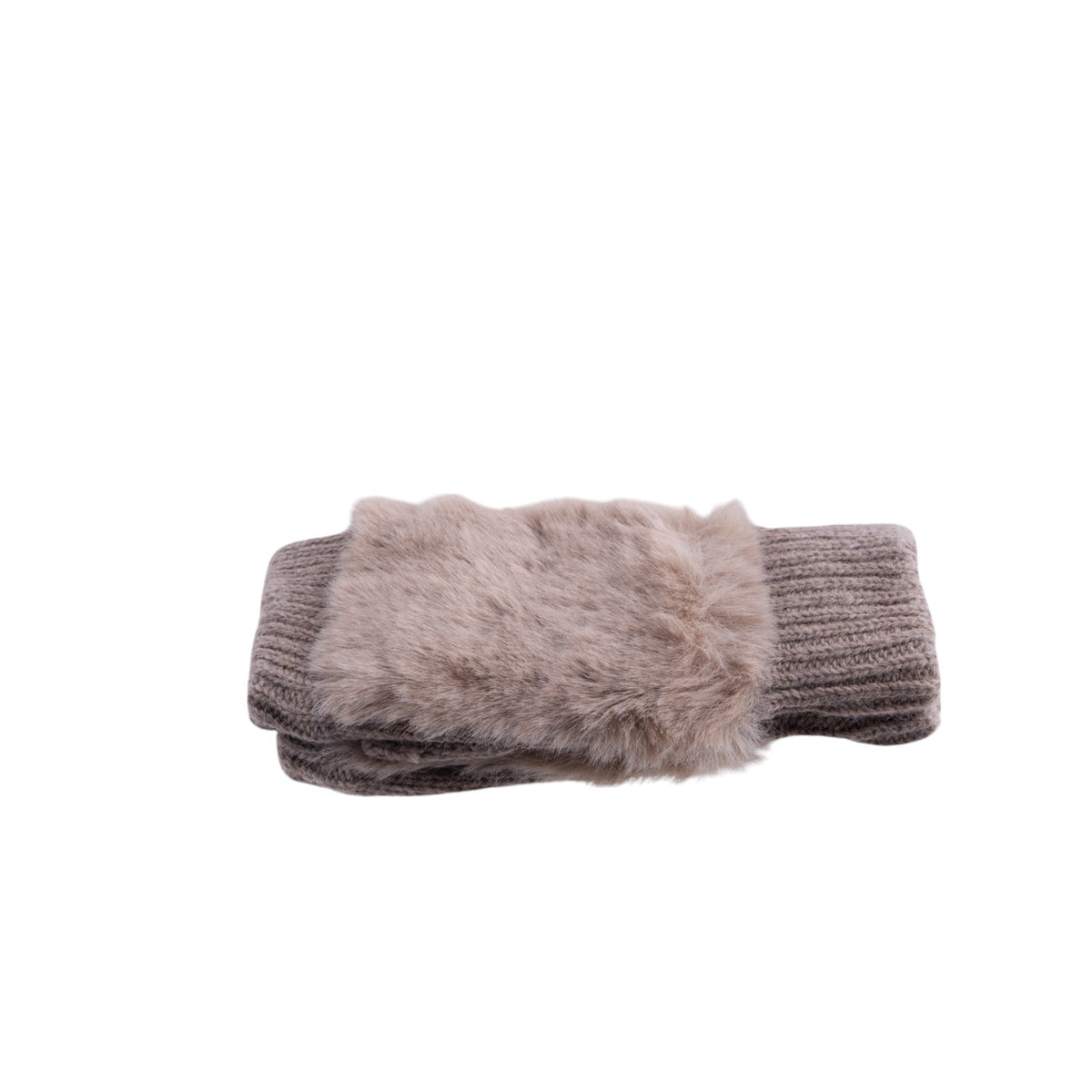 Mezzo guanto con ecopelliccia maglia elasticizzata con inserto soffice