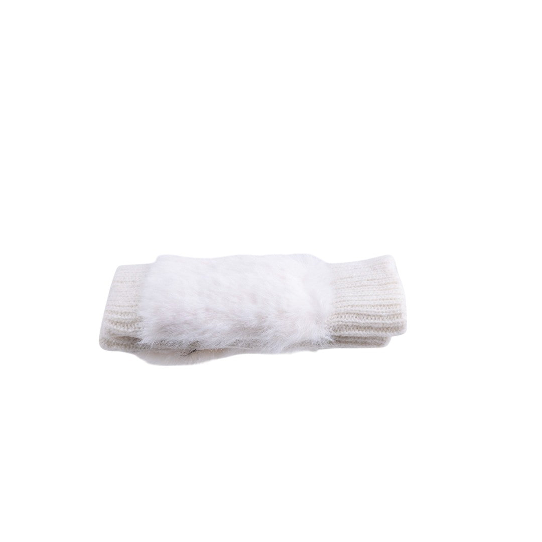 Mezzo guanto con ecopelliccia maglia elasticizzata con inserto soffice