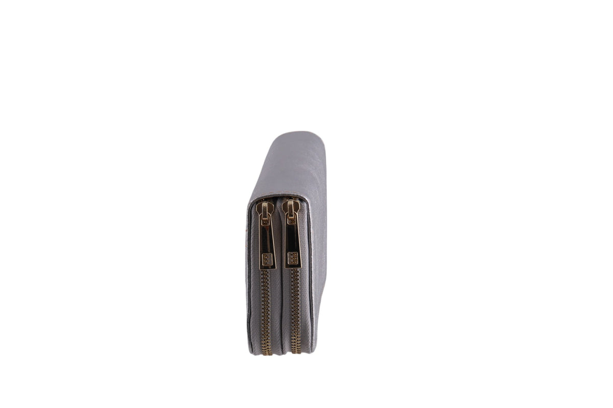 Portafoglio donna 2 zip laminato