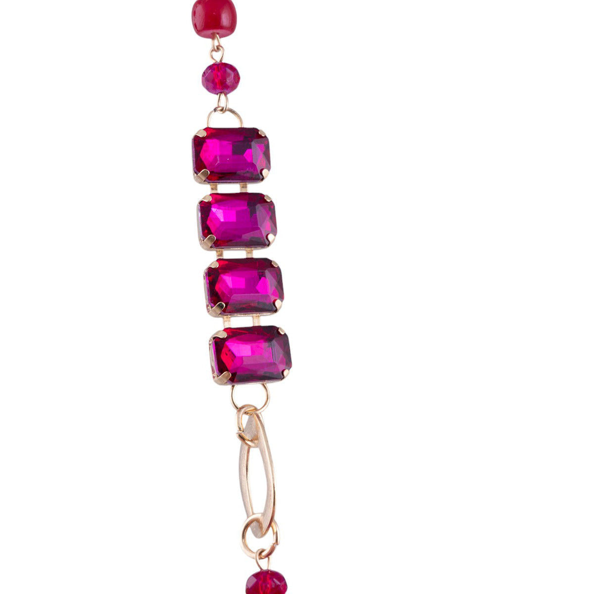 Collana fucsia e oro Made in Italy