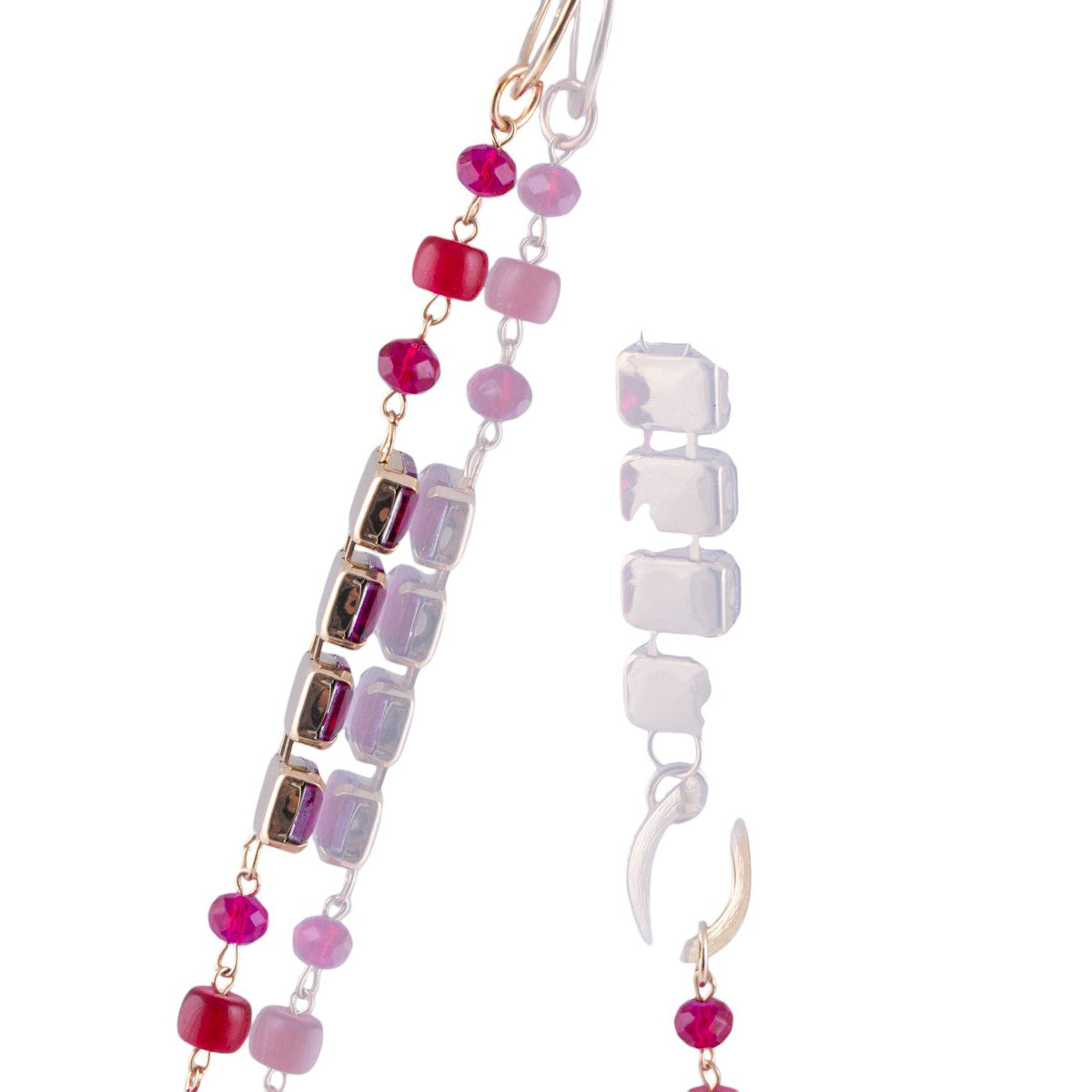 Collana fucsia e oro Made in Italy