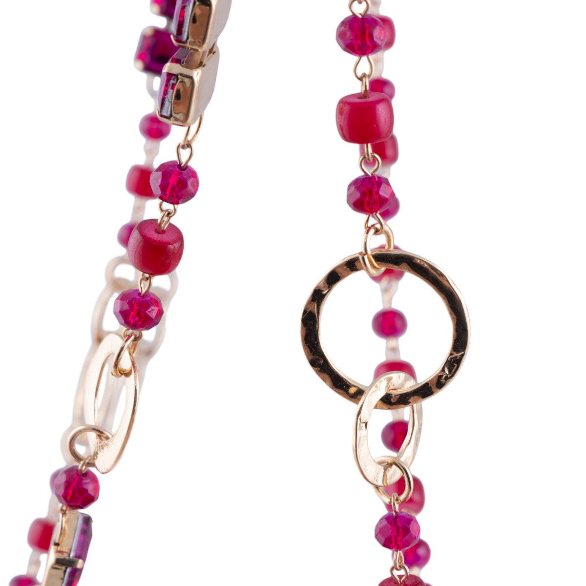 Collana fucsia e oro Made in Italy