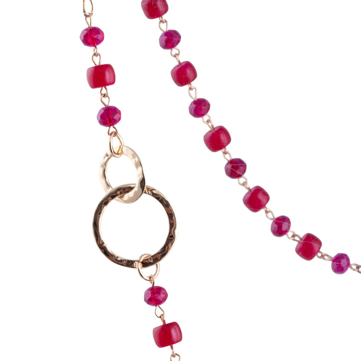 Collana fucsia e oro Made in Italy