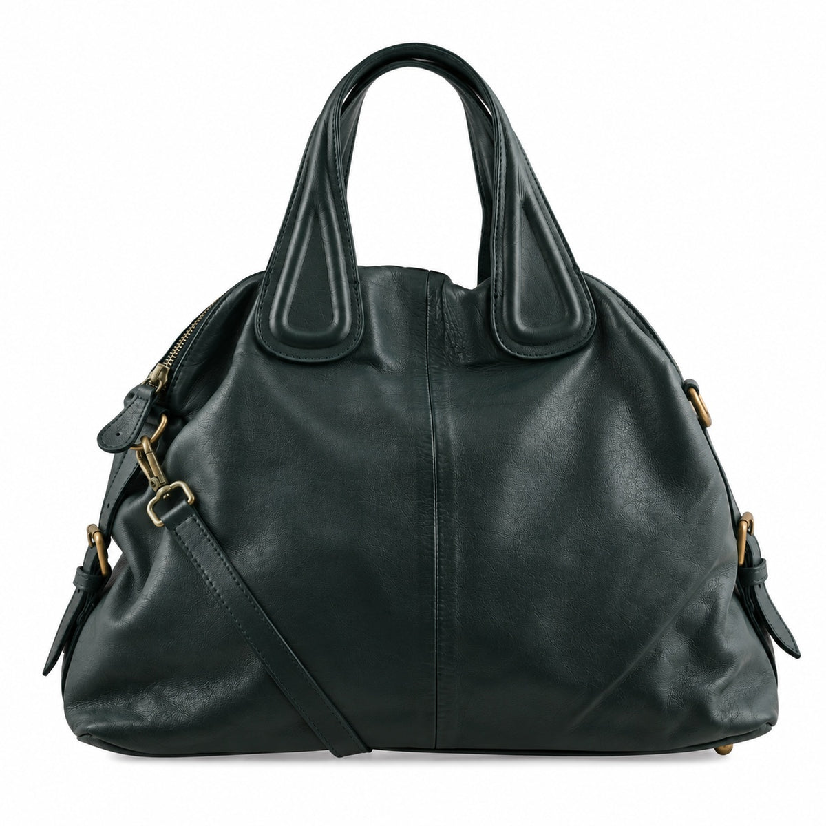 Borsa in Vera Pelle Morbida doppi manici con Tracolla regolabile Made in Italy