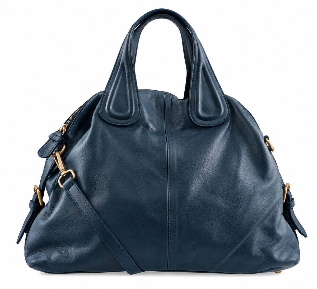 Borsa in Vera Pelle Morbida doppi manici con Tracolla regolabile Made in Italy