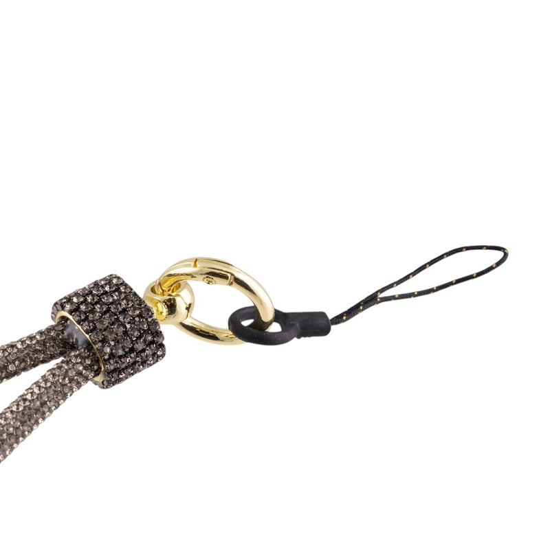 Bracciale da polso portacellulare con cinturino flessibile rivestito in strass