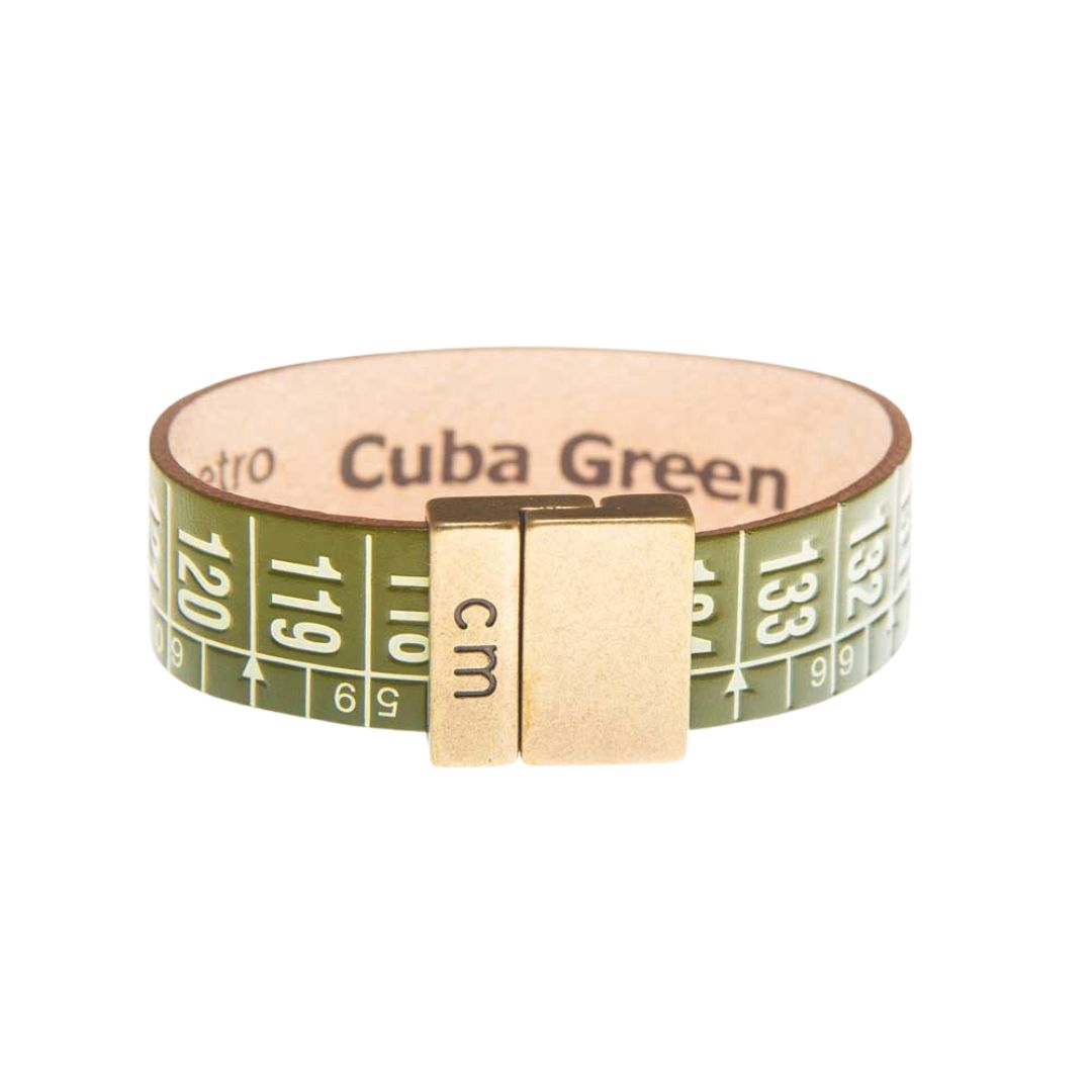 Bracciale Cm in vera pelle con chiusura magnetica in ottone satinato