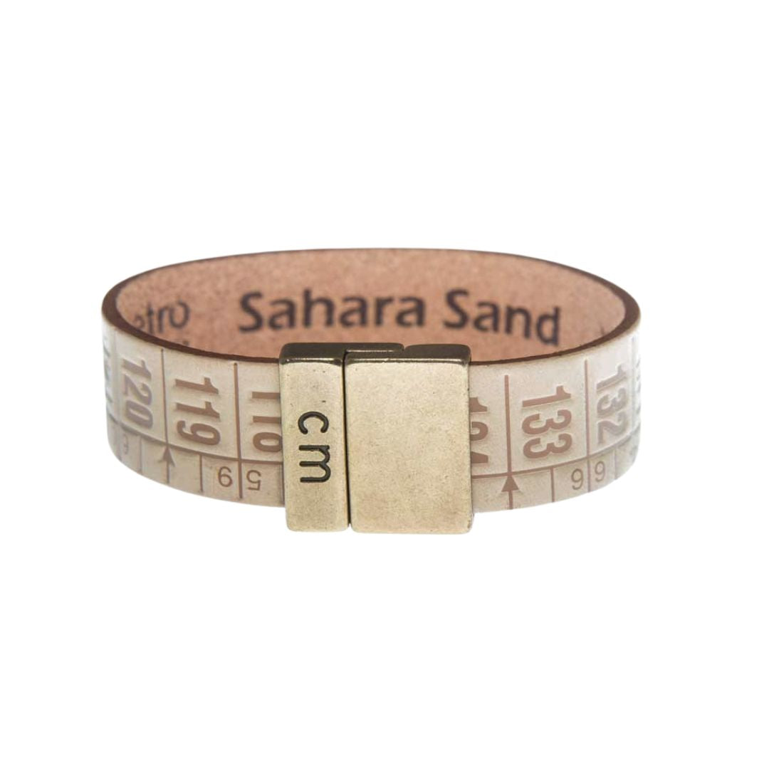 Bracciale Cm in vera pelle con chiusura magnetica in ottone satinato