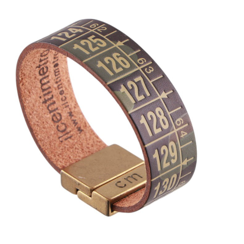 Bracciale Cm in vera pelle con chiusura magnetica in ottone satinato