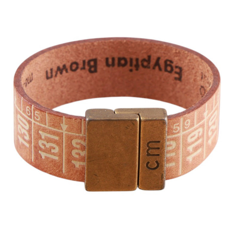 Bracciale Cm in vera pelle con chiusura magnetica in ottone satinato