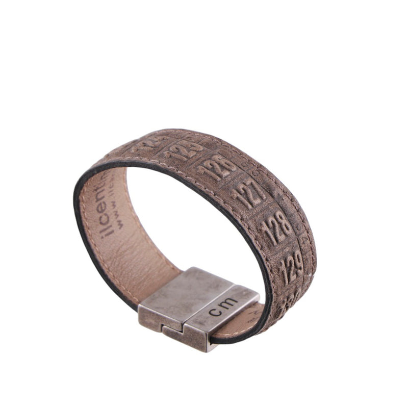 Bracciale Cm in vera pelle effetto vintage con chiusura magnetica old west
