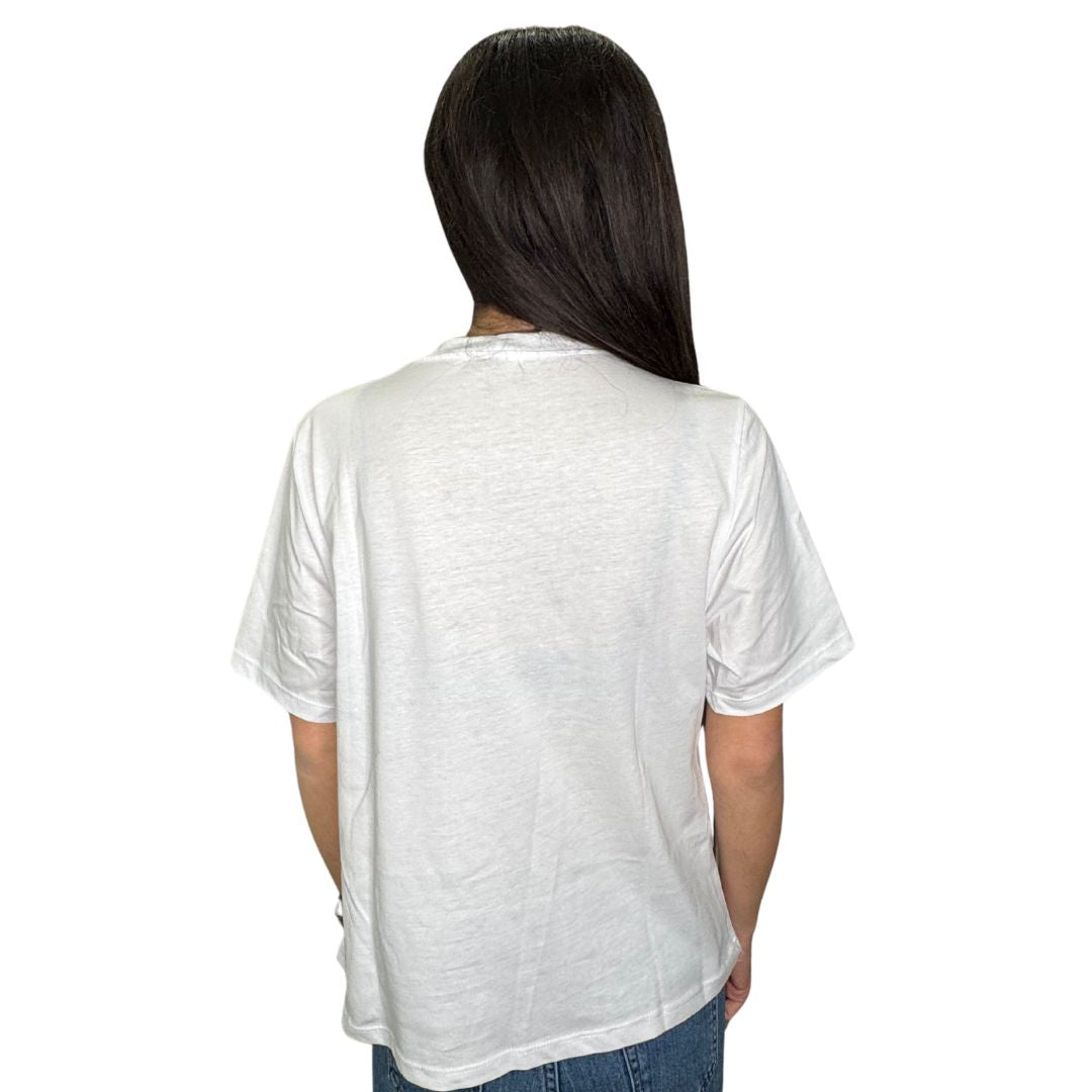 Blusa donna morbida con scollo a nodo