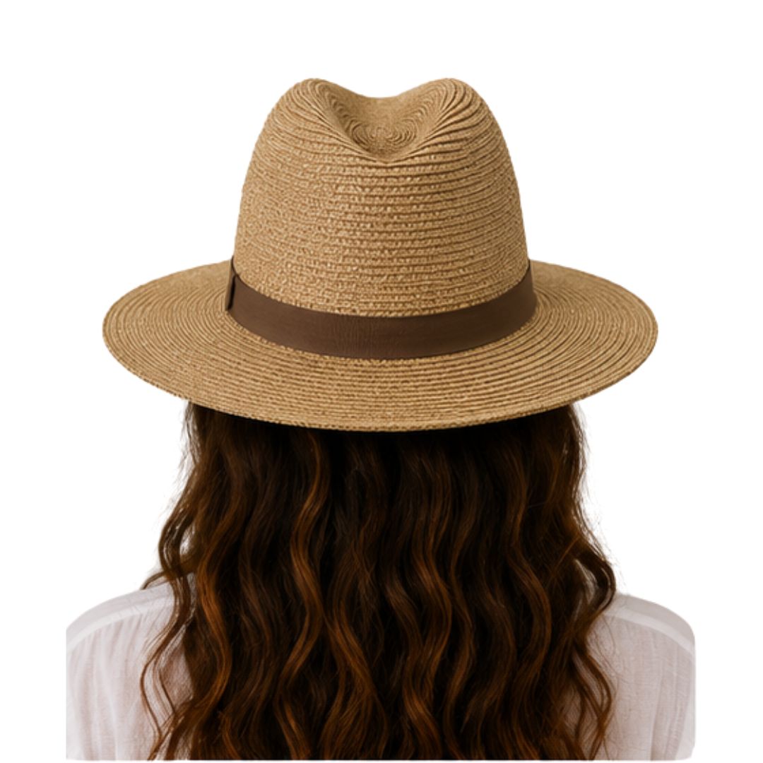 Cappello donna effetto paglia con filo laminato laminato Made in Italy