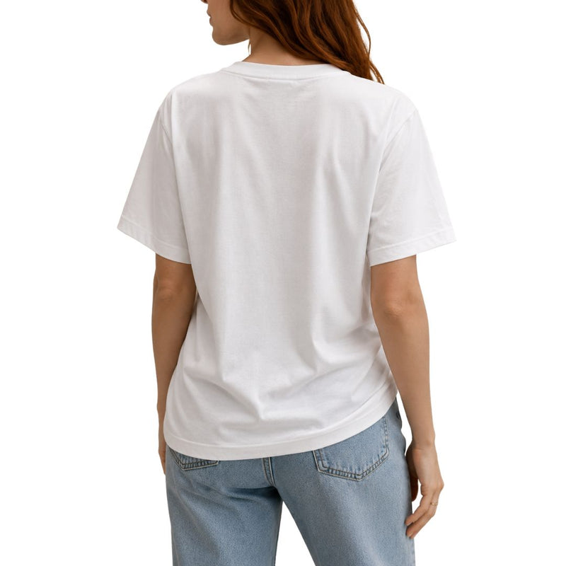 T-shirt donna manica corta, con farfalla e paillettes e corallini Made in Italy
