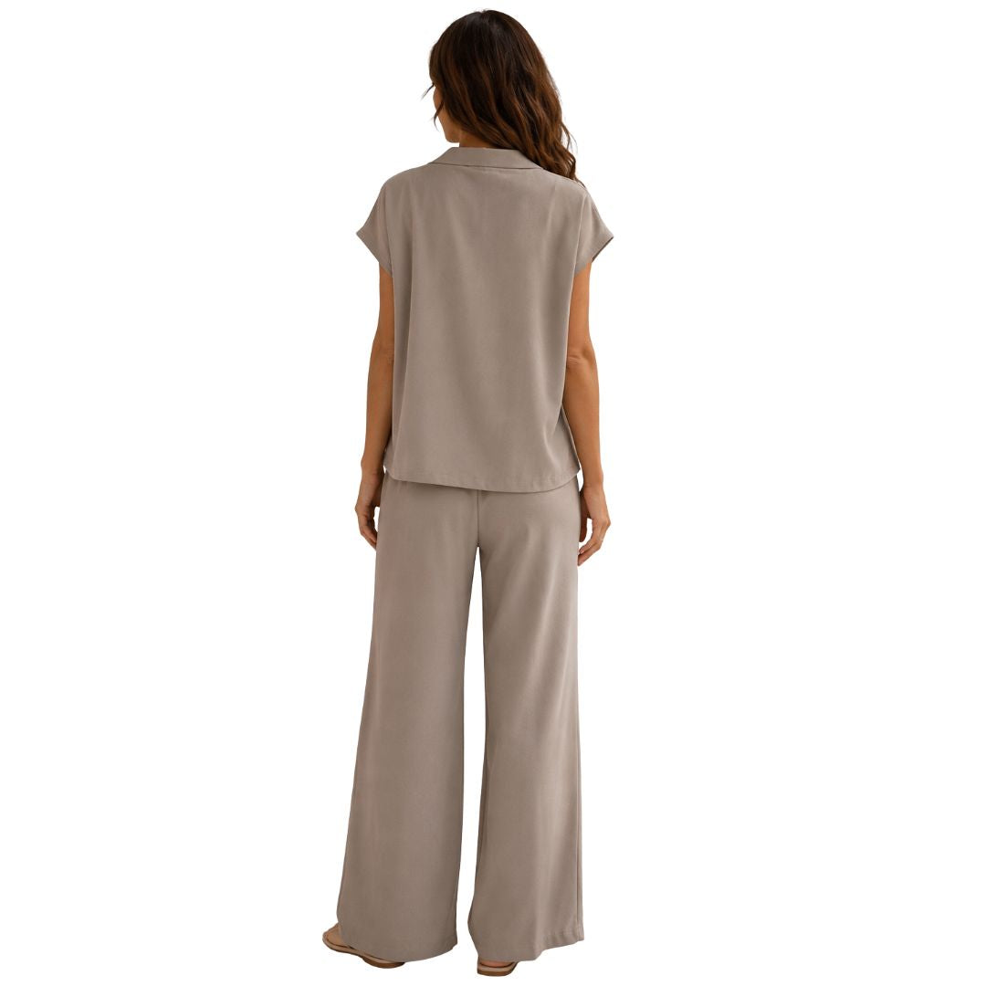 Gilet donna misto cotone con colletto, bottone singolo argentato Made in Italy