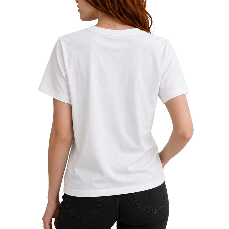 T-shirt donna a maniche corte in cotone, stampa orsetti e strass Made in Italy