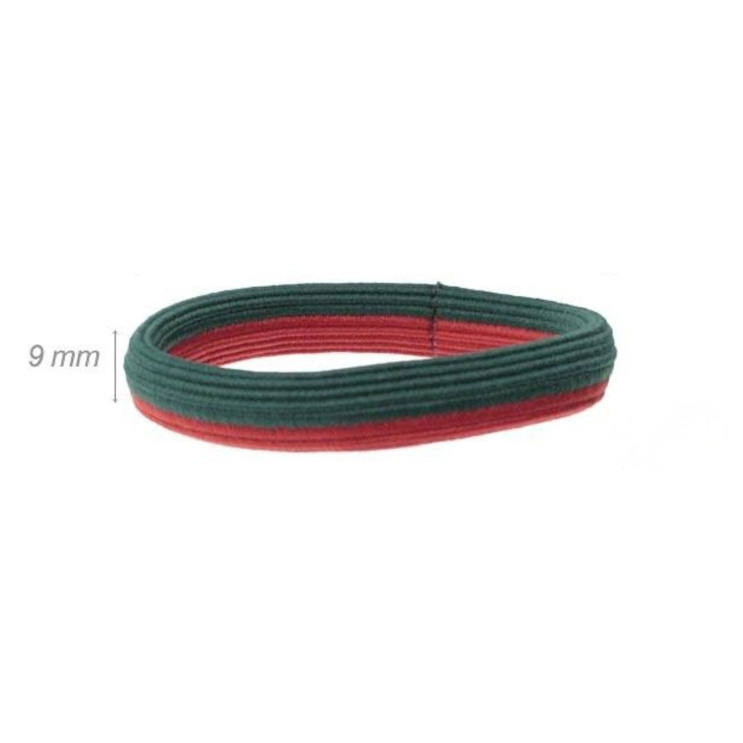 Elastico-Braccialetto Unisex Bicolore Verde-Rosso