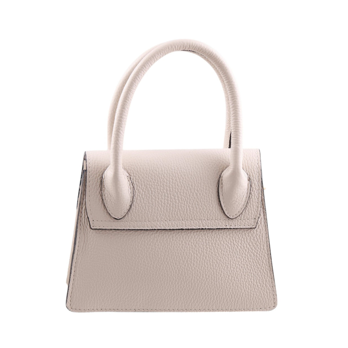 Borsa trapezio in pelle martellata due manici semirigidi con tracolla regolabile