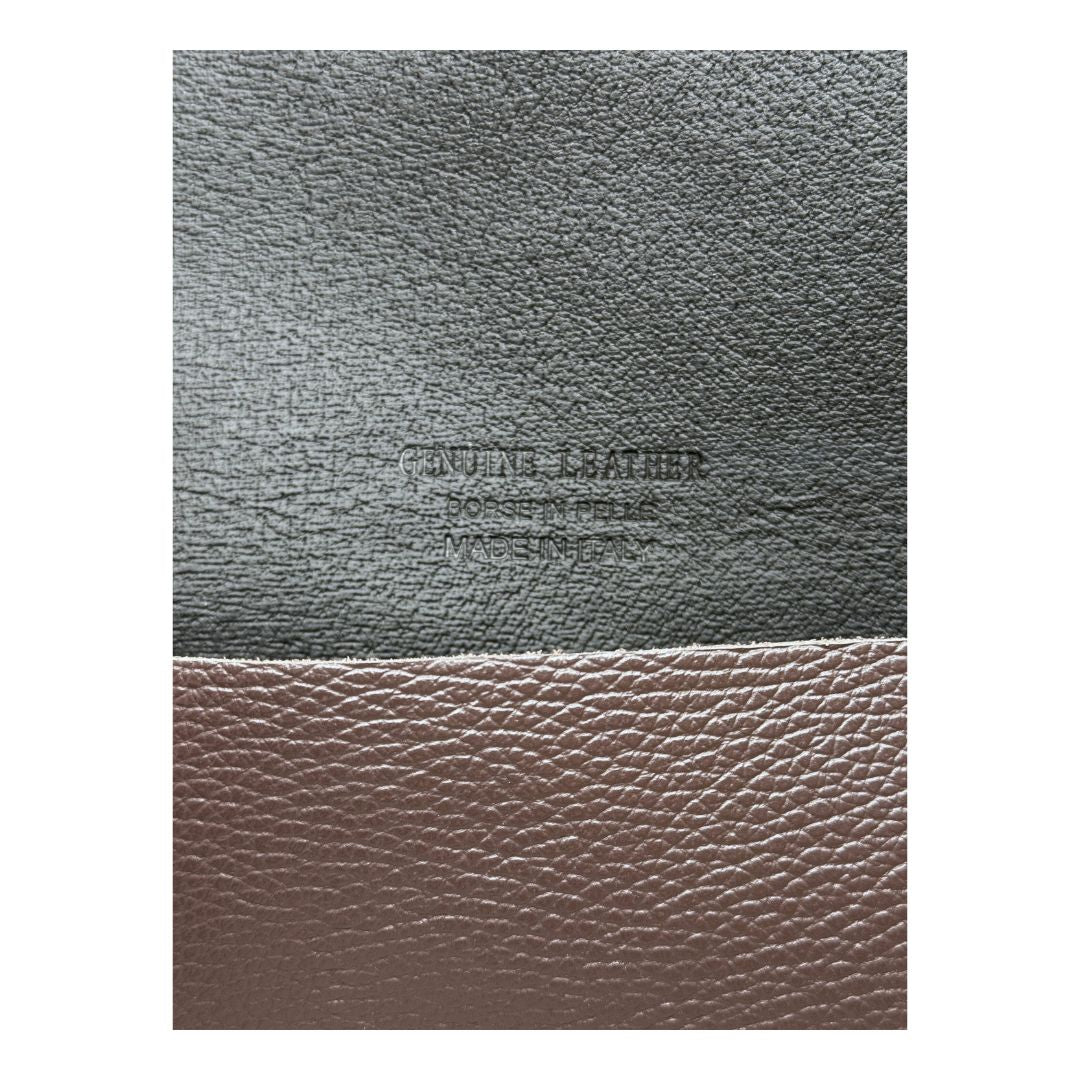 Pochette Donna Ape Con Tracolla Oro e Inserti Oro in Vera Pelle Made in Italy
