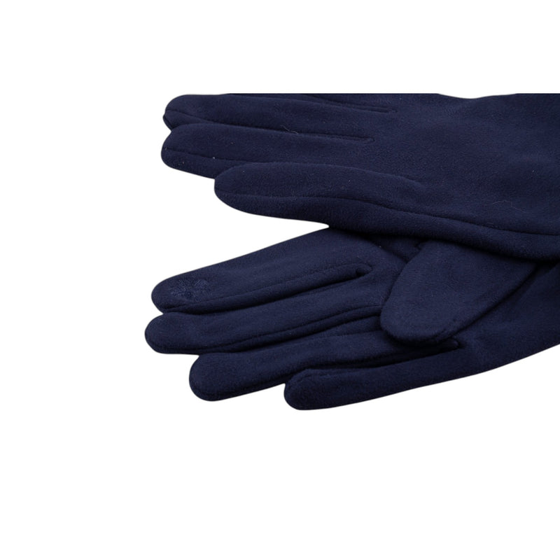 Guanti donna touch con bordo in pelliccia morbidi e caldi effetto scamosciato
