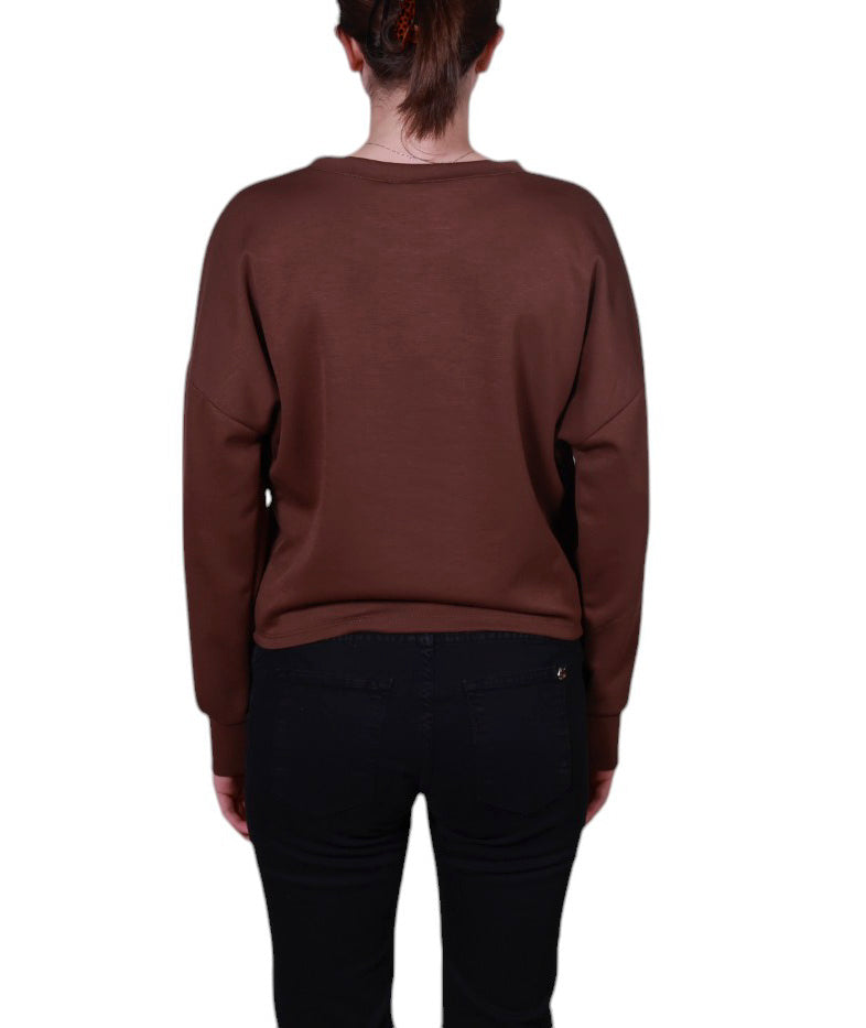 Maglia donna girocollo stampa animalier