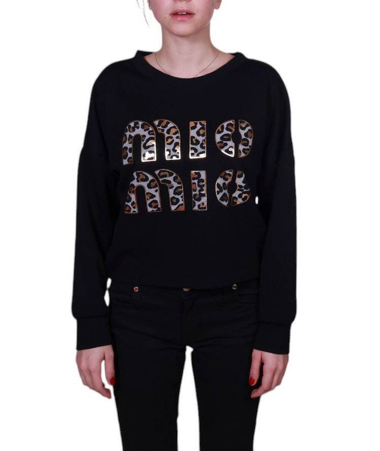 Maglia donna girocollo stampa animalier