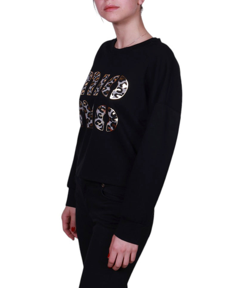 Maglia donna girocollo stampa animalier