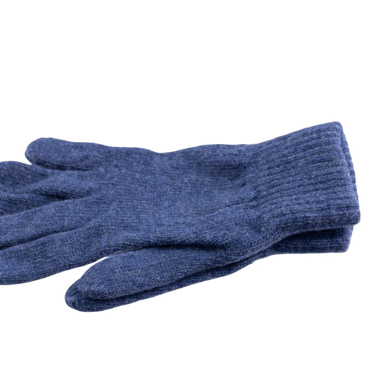 Guanti donna lana e cashmere maglia fine a costine con polsino elasticizzato