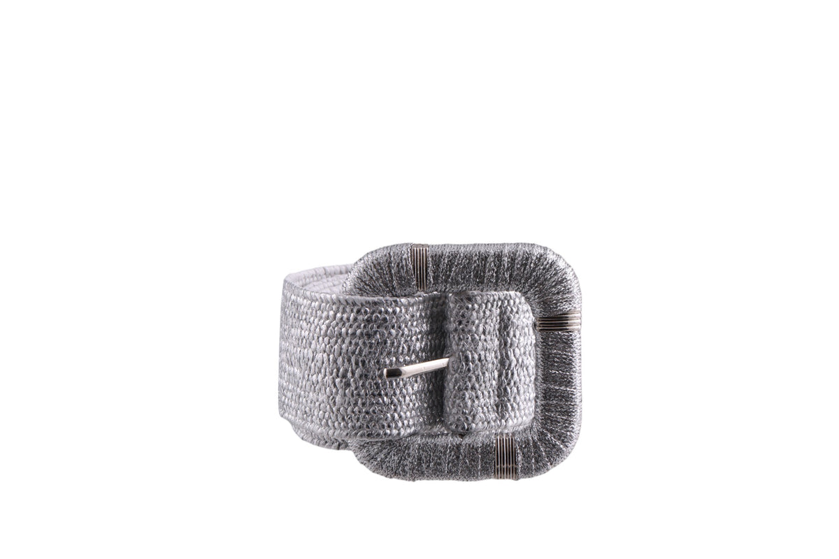 Cintura donna elasticizzata finali in pelle